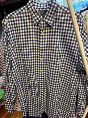 Polo by Ralph Lauren Navy and White Gingham Button-Down Shirt